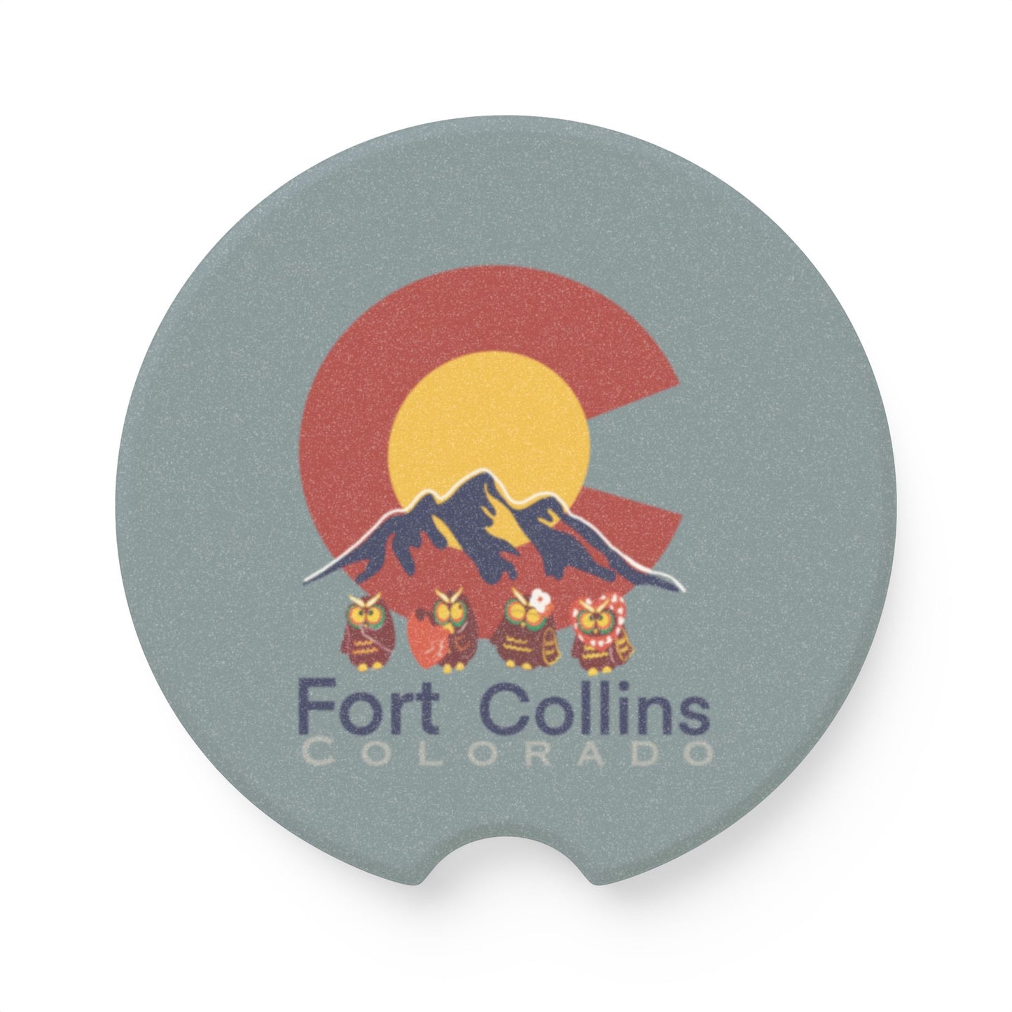 Colorado Soapstone Car Coaster, Fun Car Accessories, Eco-Friendly Gifts, Fort Collins Decor, Summer Road Trip Essentials