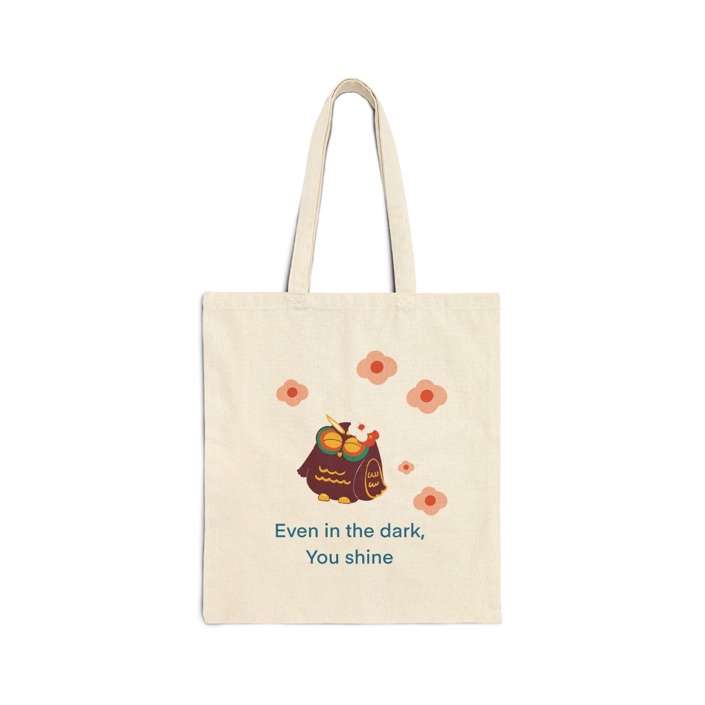 Inspirational Canvas Tote Bag, Eco-Friendly Shopping Bag, Owl Tote, Motivational Gift, Everyday Use, Perfect for Nature Lovers