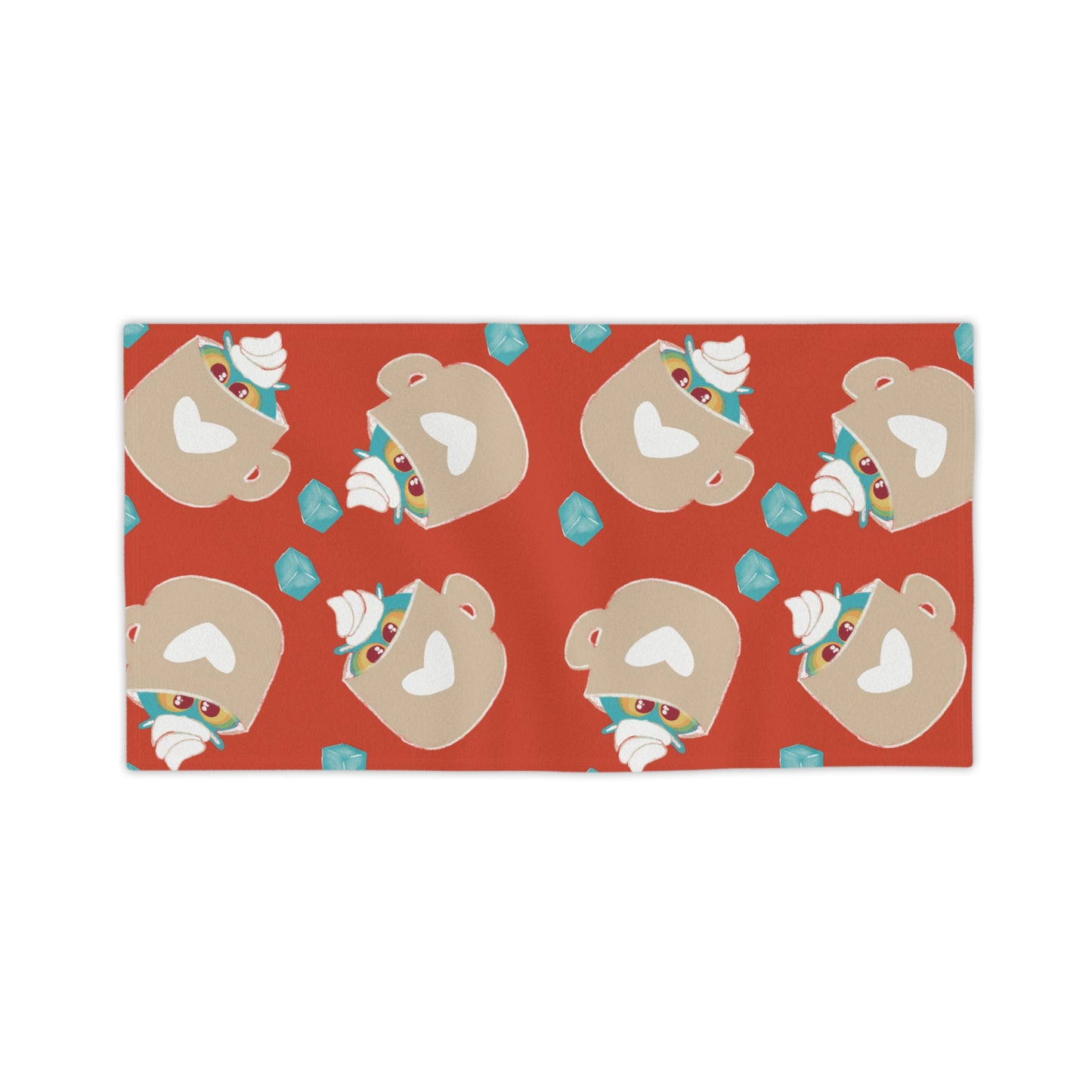 Charming Beach Towels with Cup Design, Fun Towels, Summer Essentials, Pool Days, Gift for Beach Lovers, Unique Beach Decor