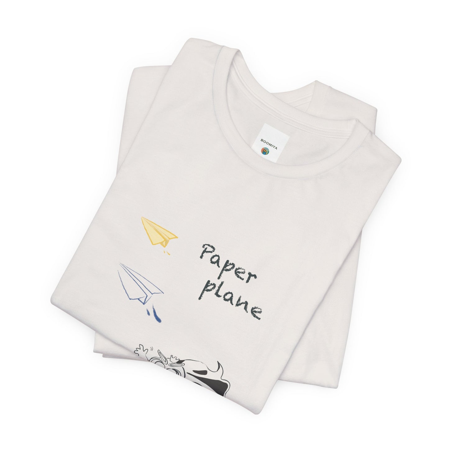 Paper Plane Tomo   T-Shirt —  Minimal Cute Tee|Soft Dream Graphic Shirt