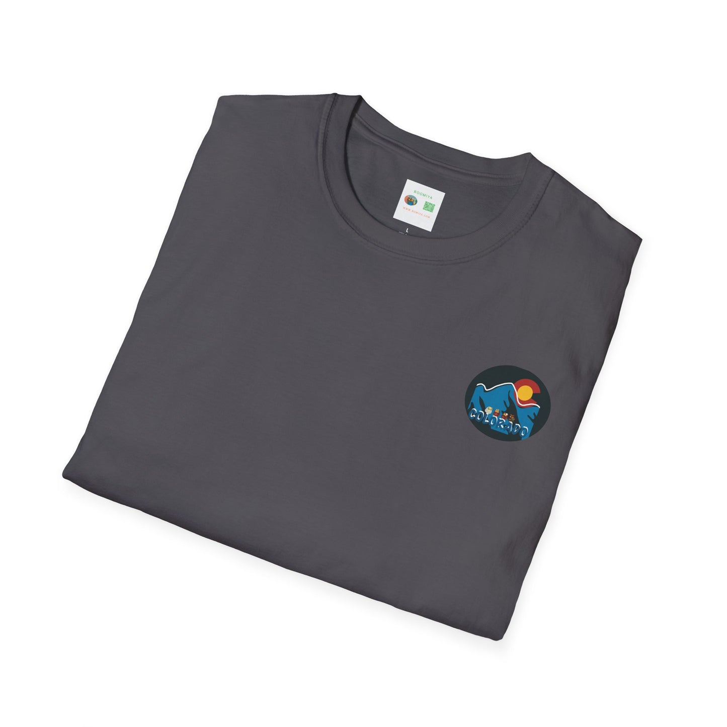 Colorado Mountain Graphic T-Shirt, Unisex Softstyle Tee, Outdoor Adventure Shirt, Vacation Souvenir, Gift for Nature Lovers