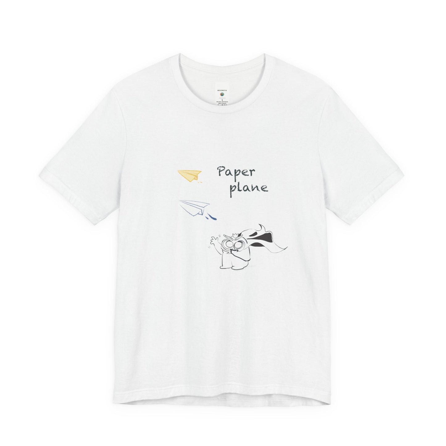 Paper Plane Tomo   T-Shirt —  Minimal Cute Tee|Soft Dream Graphic Shirt
