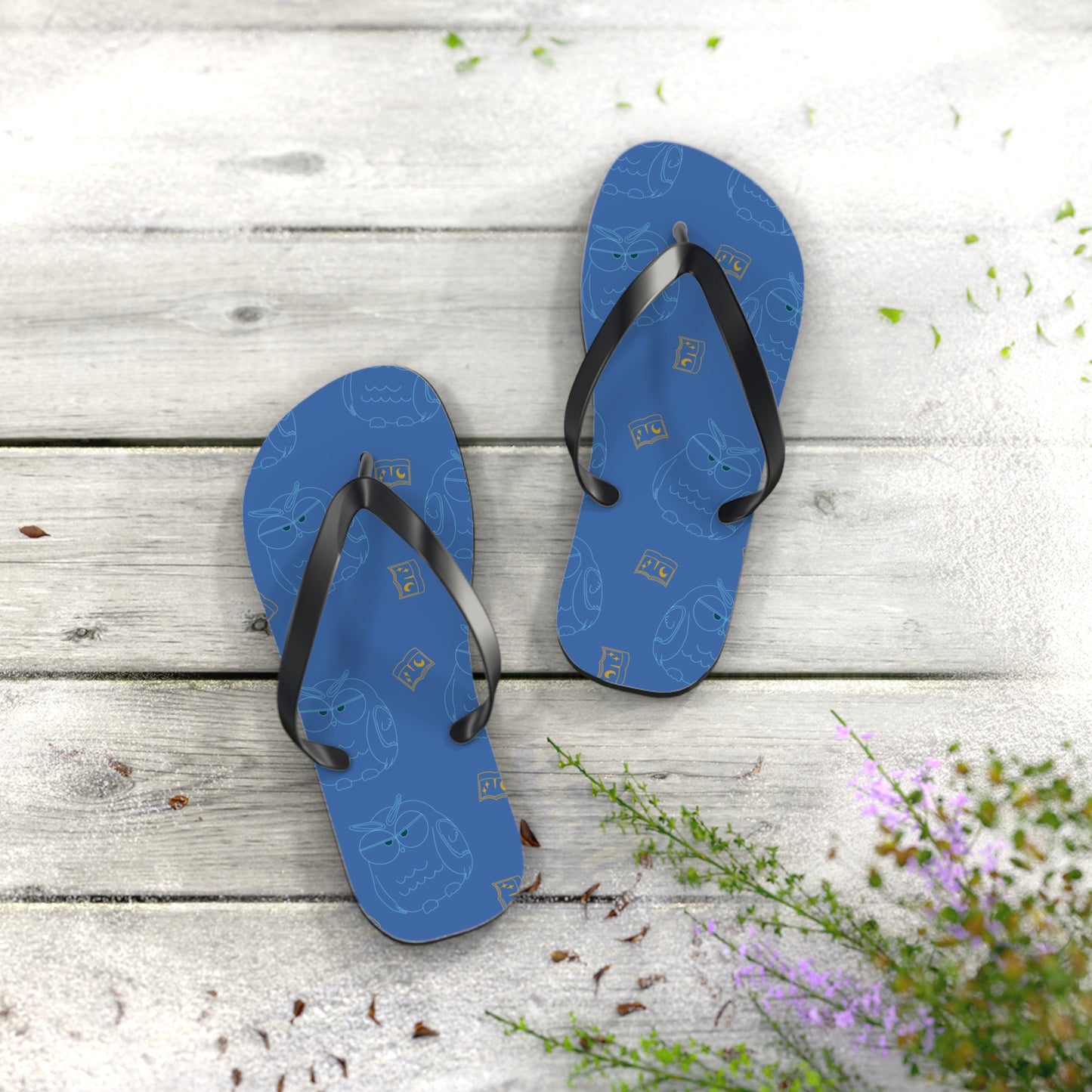 Fun Owl Flip Flops for Summer, Casual Beach Sandals, Cute Vacation Footwear, Perfect Gift for Owl Lovers