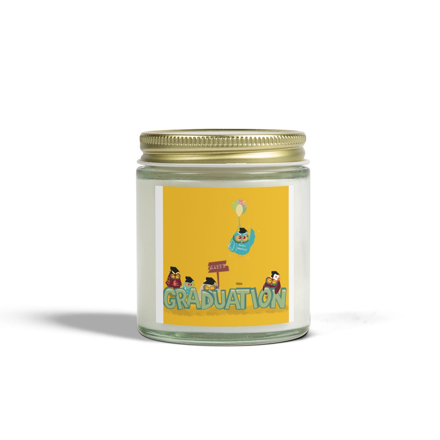Graduation Scented Candle - Coconut Apricot Wax (4oz, 9oz) | Celebrate Your Achievement