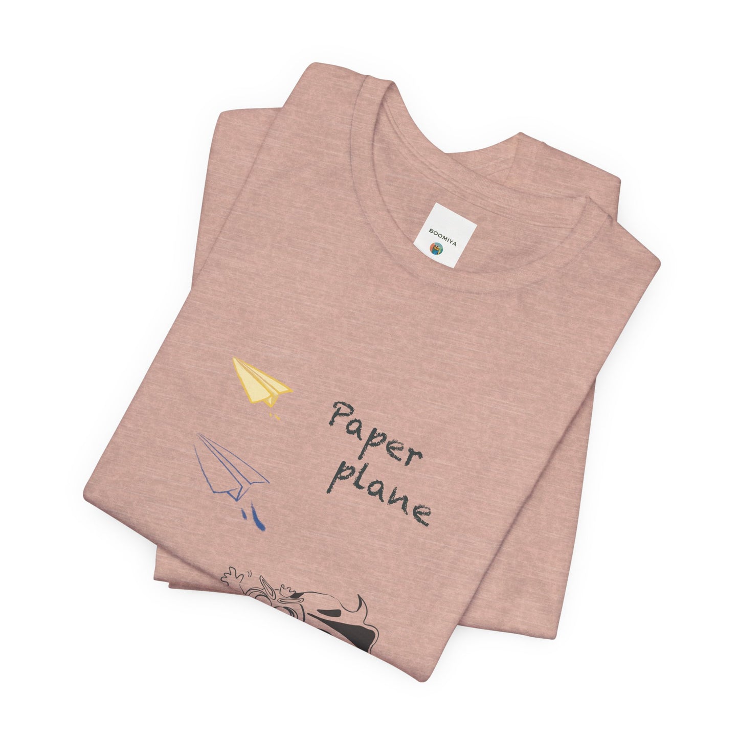 Paper Plane Tomo   T-Shirt —  Minimal Cute Tee|Soft Dream Graphic Shirt