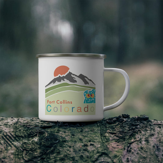 Fort Collins Colorado Enamel Camping Mug - Perfect for Outdoor Adventures and Gifts