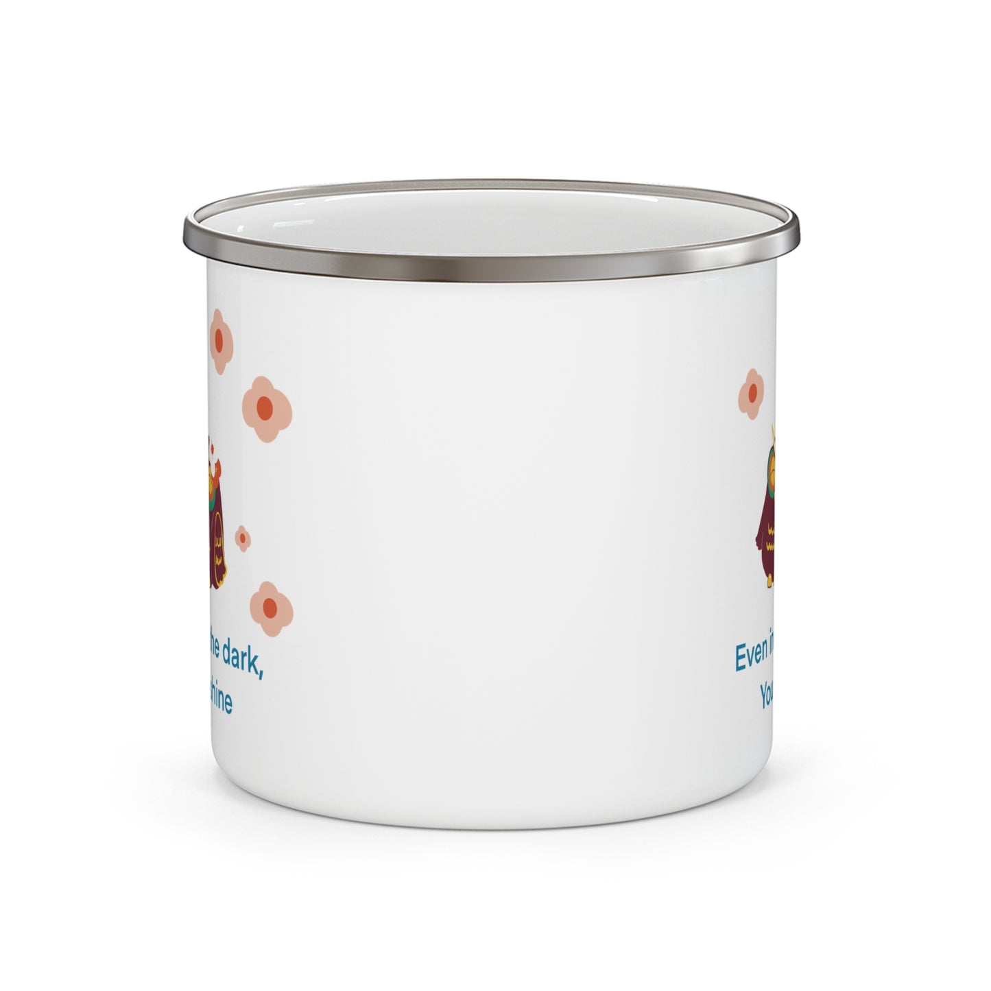 Cozy Enamel Camping Mug with Inspirational Owl Design, Perfect for Outdoor Enthusiasts, Gifts for Nature Lovers, Motivational Mug, [...]