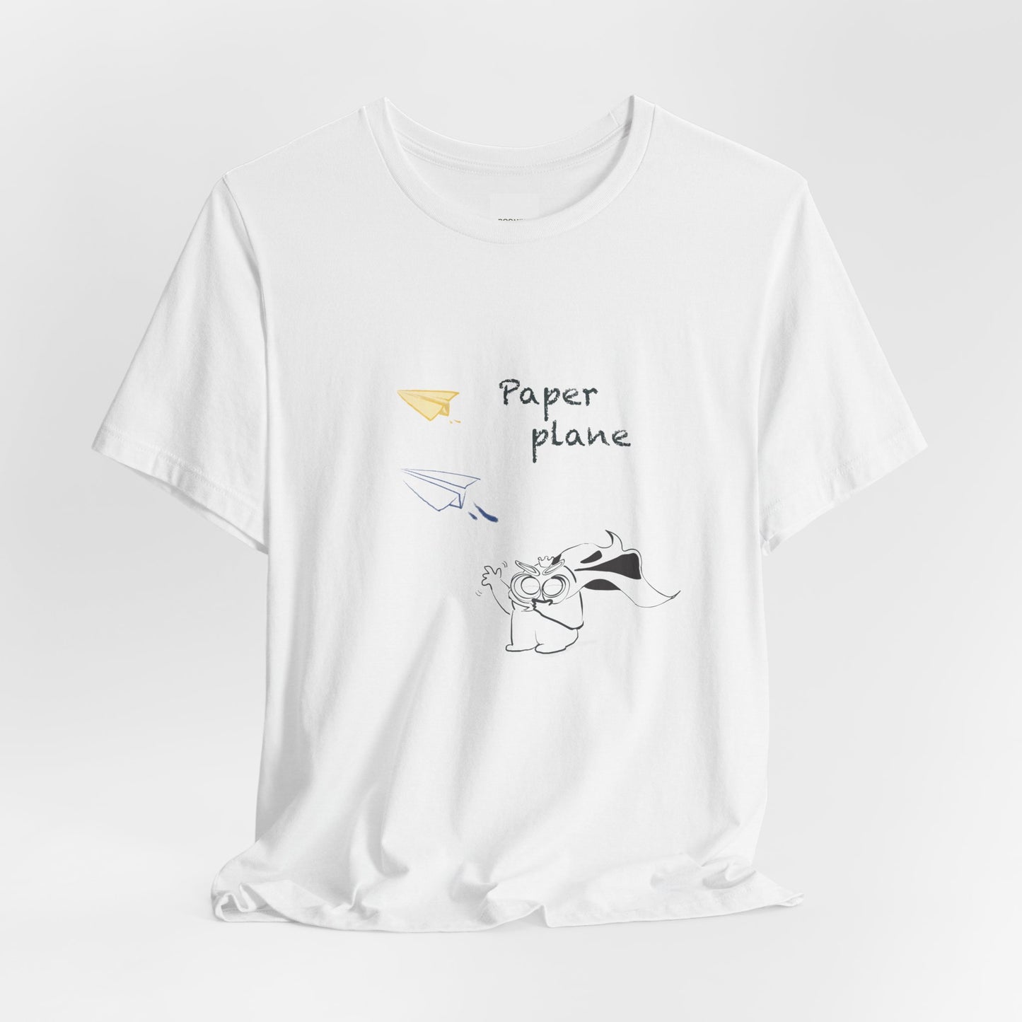 Paper Plane Tomo   T-Shirt —  Minimal Cute Tee|Soft Dream Graphic Shirt