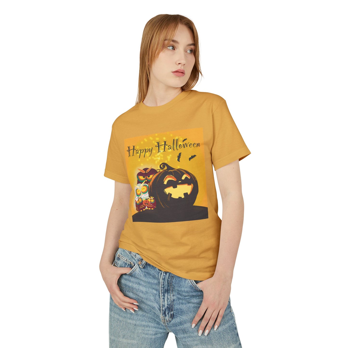 Happy Halloween Unisex Tee, Spooky Shirt, Fall Fashion, Halloween Party Wear, Gift for Pumpkin Lovers, Cozy Casual T-Shirt