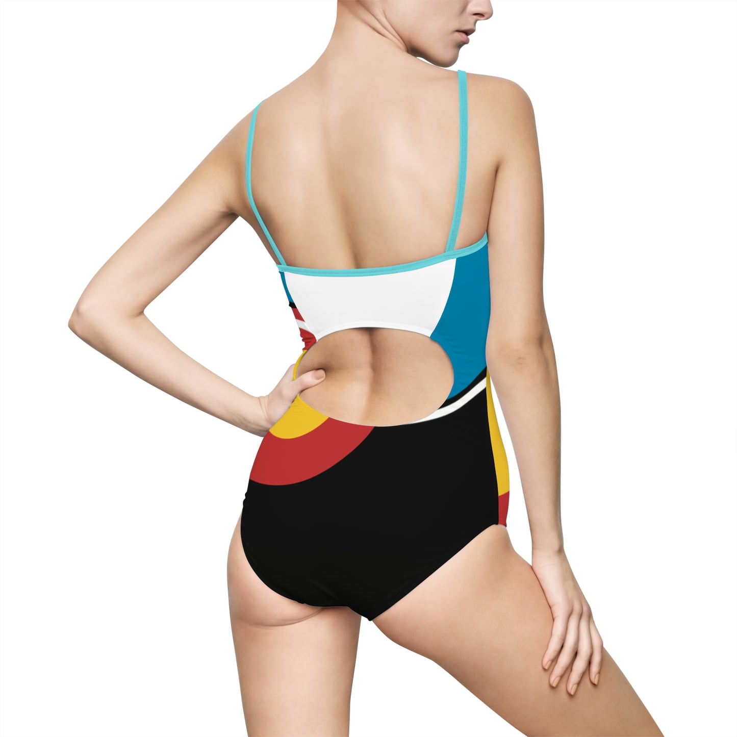 Vibrant Women's One-Piece Swimsuit | Summer Swimwear, Beach Days, Pool Parties, Vacation Essential, Fun Patterned Bathing Suit