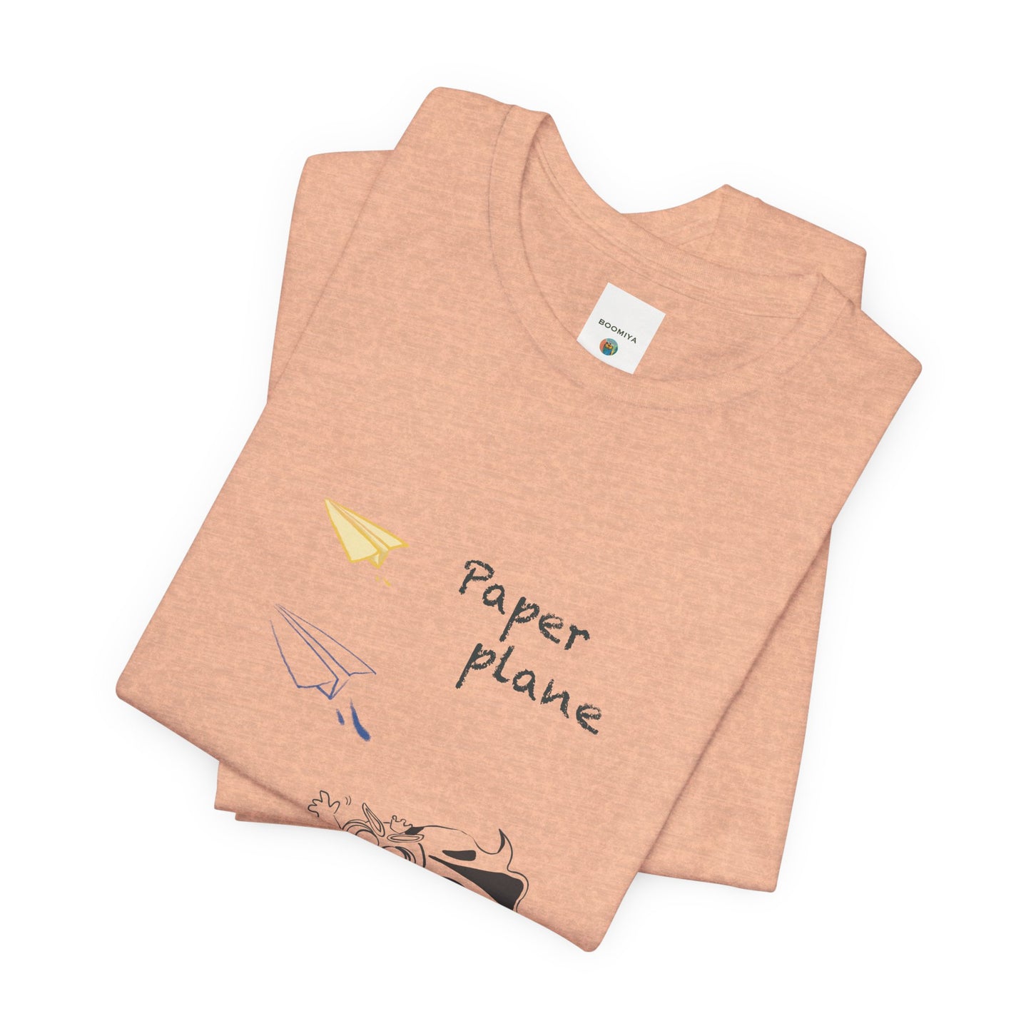 Paper Plane Tomo   T-Shirt —  Minimal Cute Tee|Soft Dream Graphic Shirt