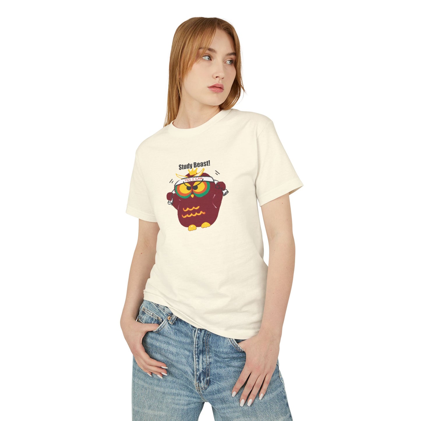 Study Beast Unisex Tee, Funny Owl Shirt, Student Gift, Study Motivational Apparel, College Humor T-Shirt
