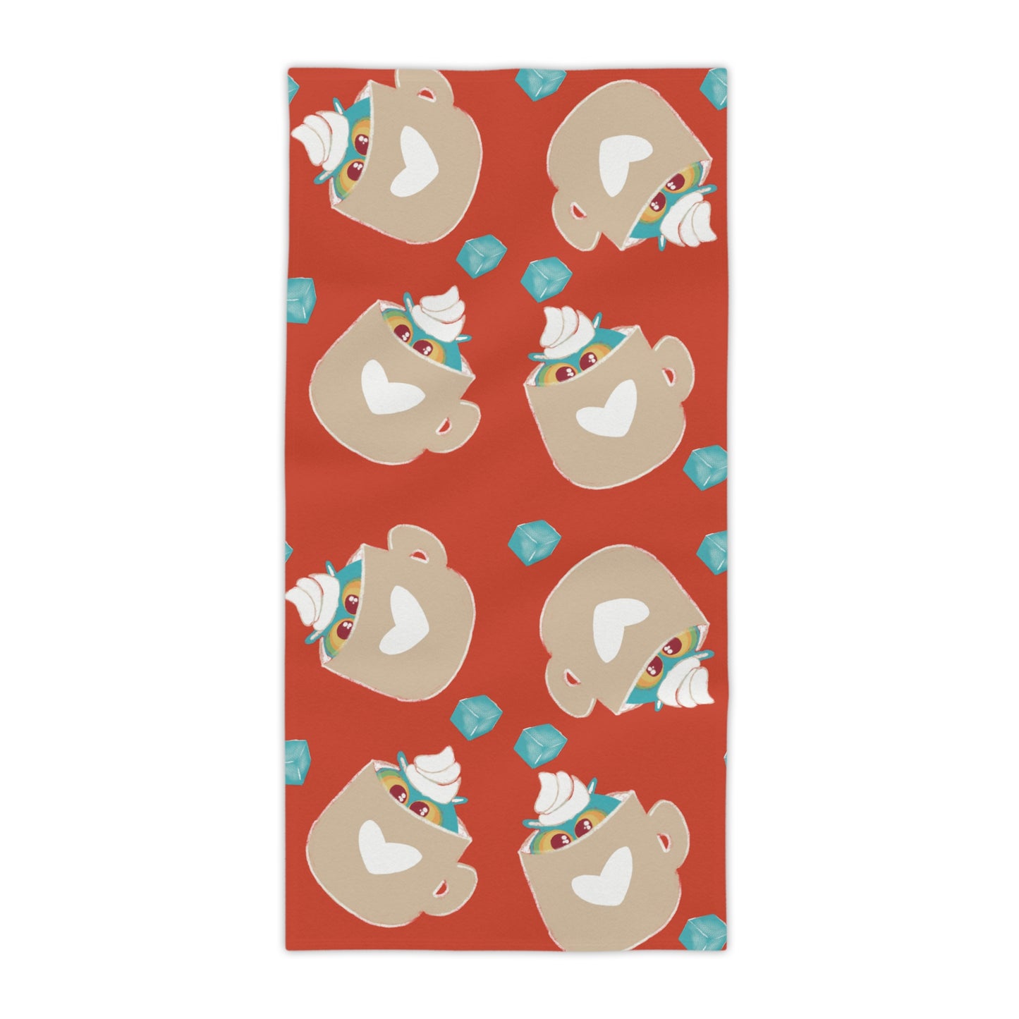 Charming Beach Towels with Cup Design, Fun Towels, Summer Essentials, Pool Days, Gift for Beach Lovers, Unique Beach Decor