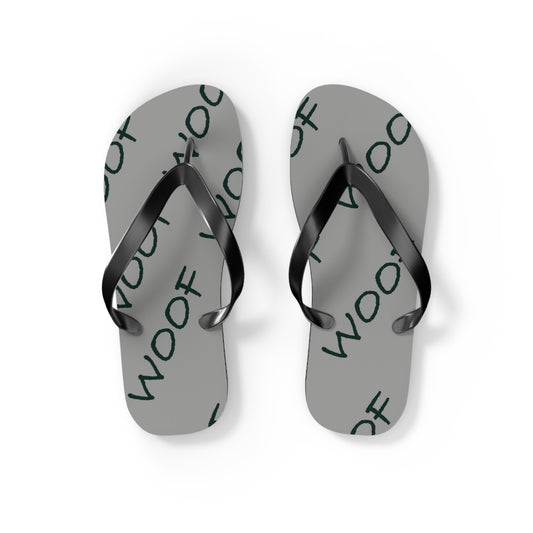 Woof Flip Flops | Fun Pet Lover Sandals for Beach Days, Summer Vibes, Dog Lover Gifts, Casual Footwear, Animal-Themed Summer Gear