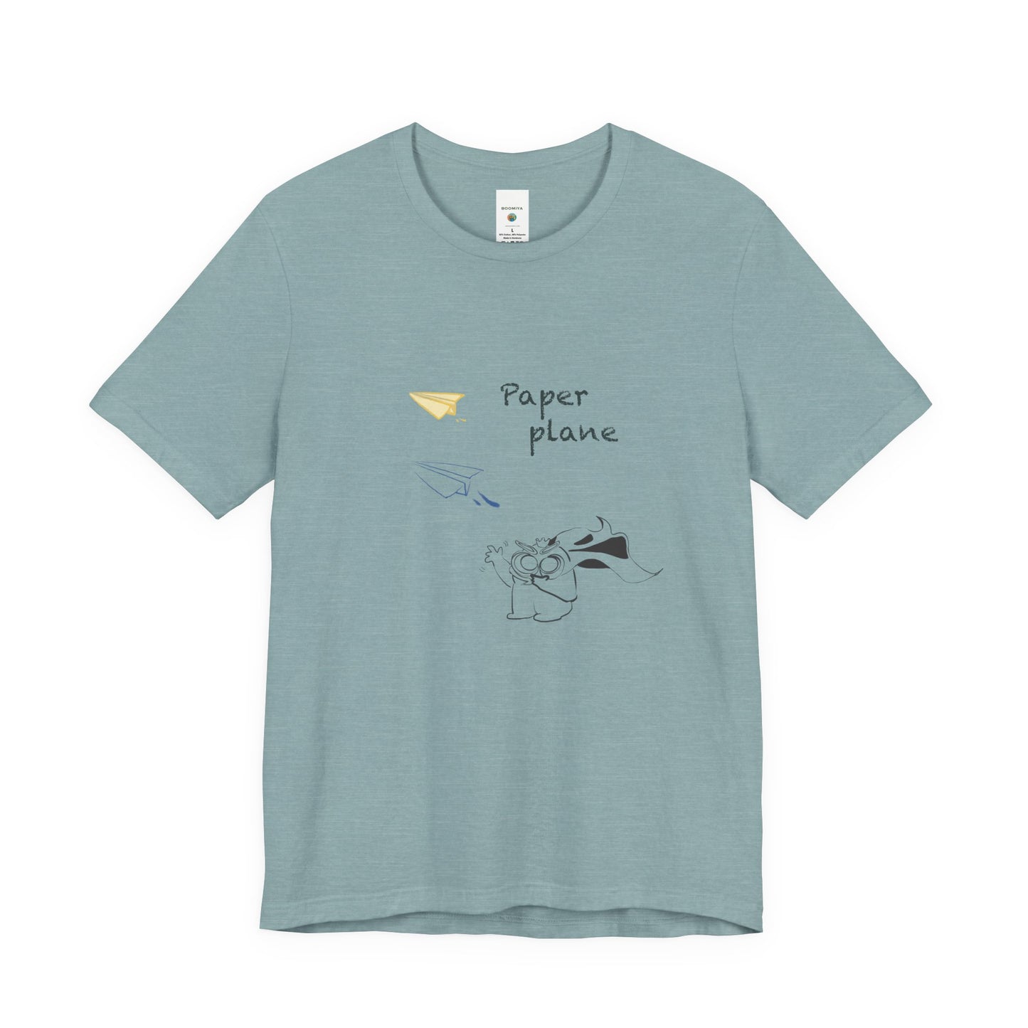 Paper Plane Tomo   T-Shirt —  Minimal Cute Tee|Soft Dream Graphic Shirt
