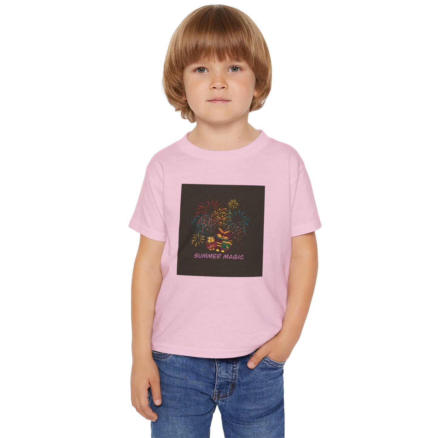 Summer Magic Toddler T-Shirt, Cute Summer Tee, Kids Fireworks Shirt, Children's Holiday Top, Fun Summer Apparel