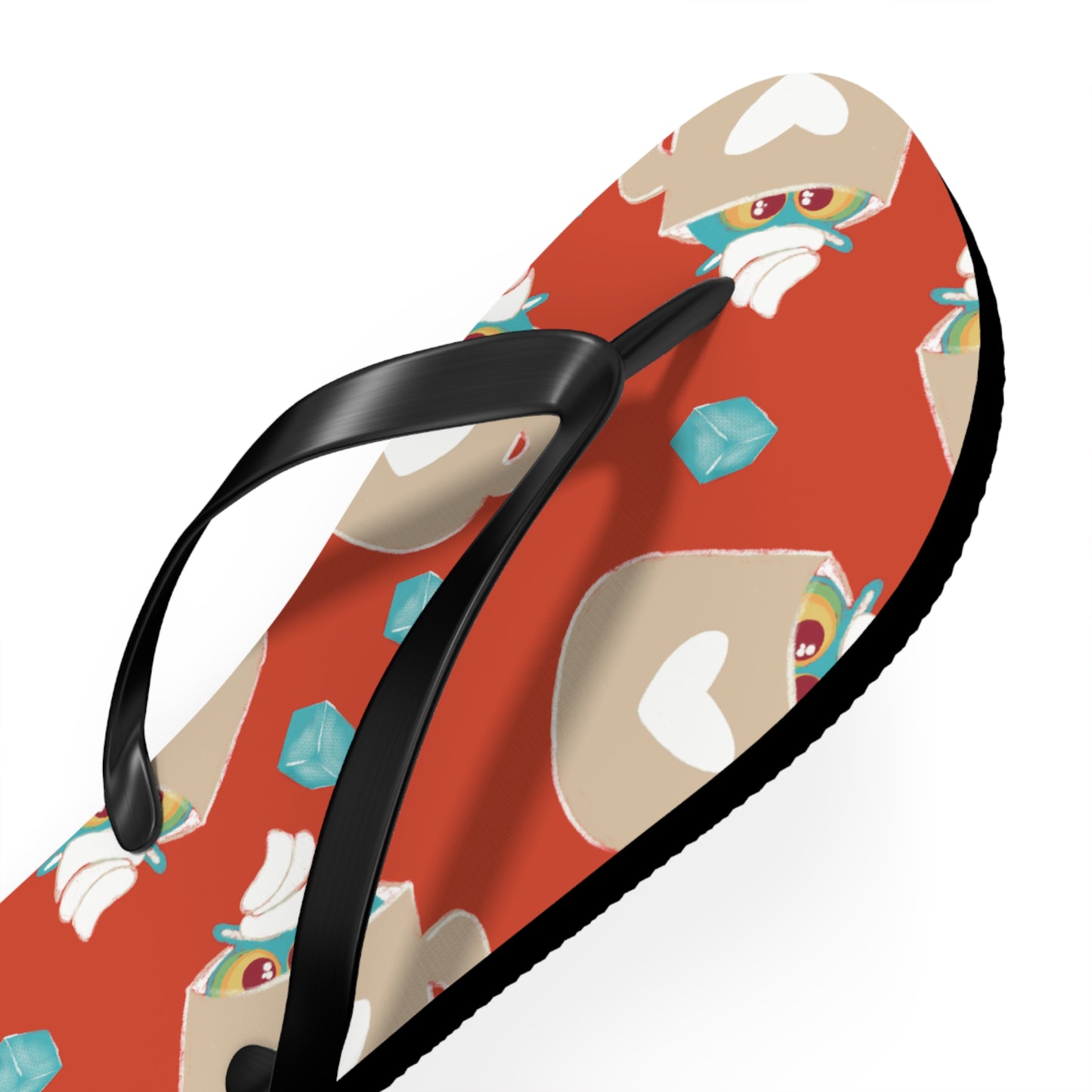 Colorful Summer Flip Flops, Beach Footwear, Vacation Sandals, Poolside Accessories, Fun Summer Vibes