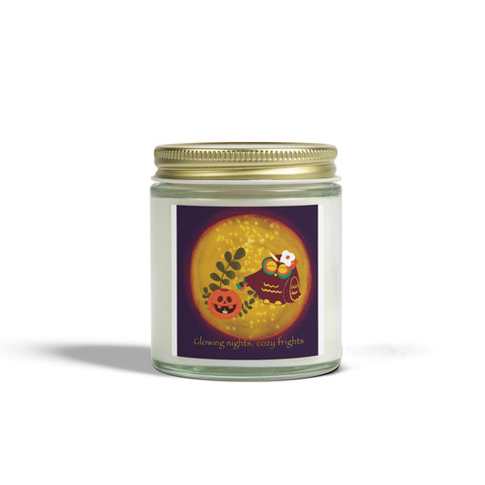 Cozy Autumn Scented Candles | Coconut Apricot Wax (4oz, 9oz) - Perfect for Fall Decor, Relaxation, Home Fragrance, Gifts, Halloween