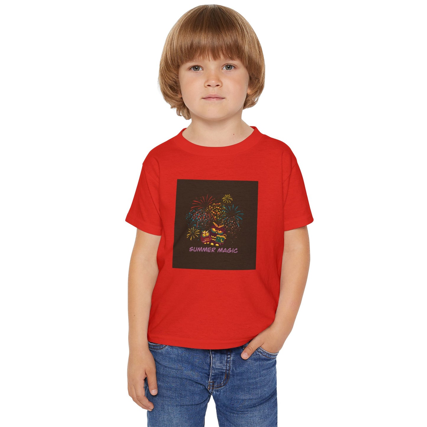 Summer Magic Toddler T-Shirt, Cute Summer Tee, Kids Fireworks Shirt, Children's Holiday Top, Fun Summer Apparel
