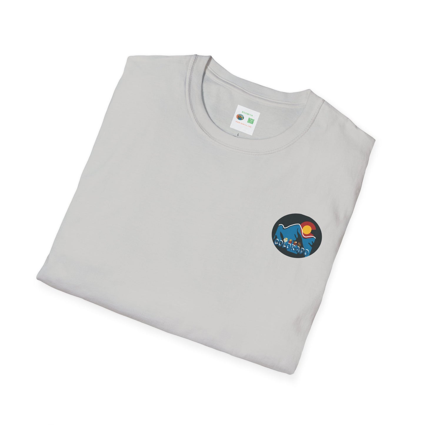 Colorado Mountain Graphic T-Shirt, Unisex Softstyle Tee, Outdoor Adventure Shirt, Vacation Souvenir, Gift for Nature Lovers