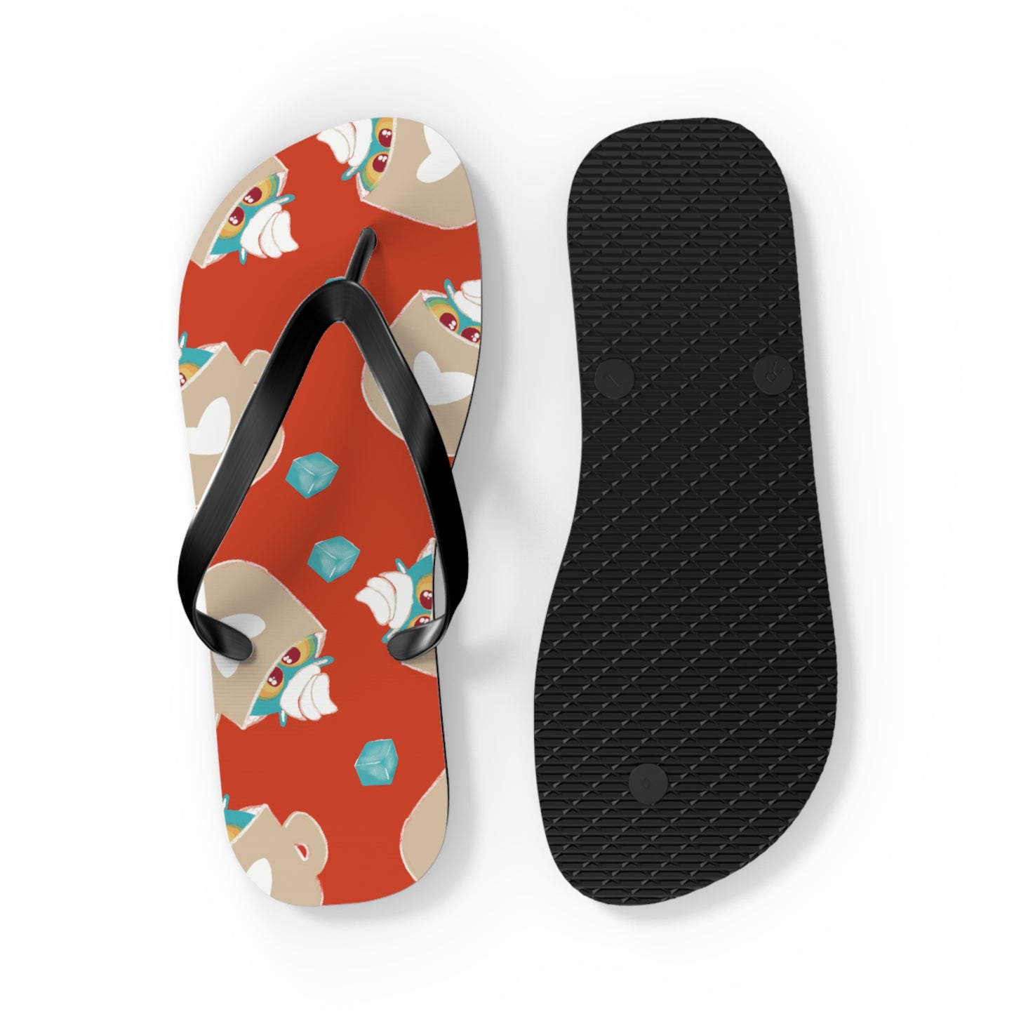 Colorful Summer Flip Flops, Beach Footwear, Vacation Sandals, Poolside Accessories, Fun Summer Vibes
