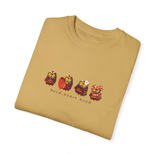 Bold Heart Hood Unisex Garment-Dyed T-shirt - Fun & Whimsical Design for Every Occasion