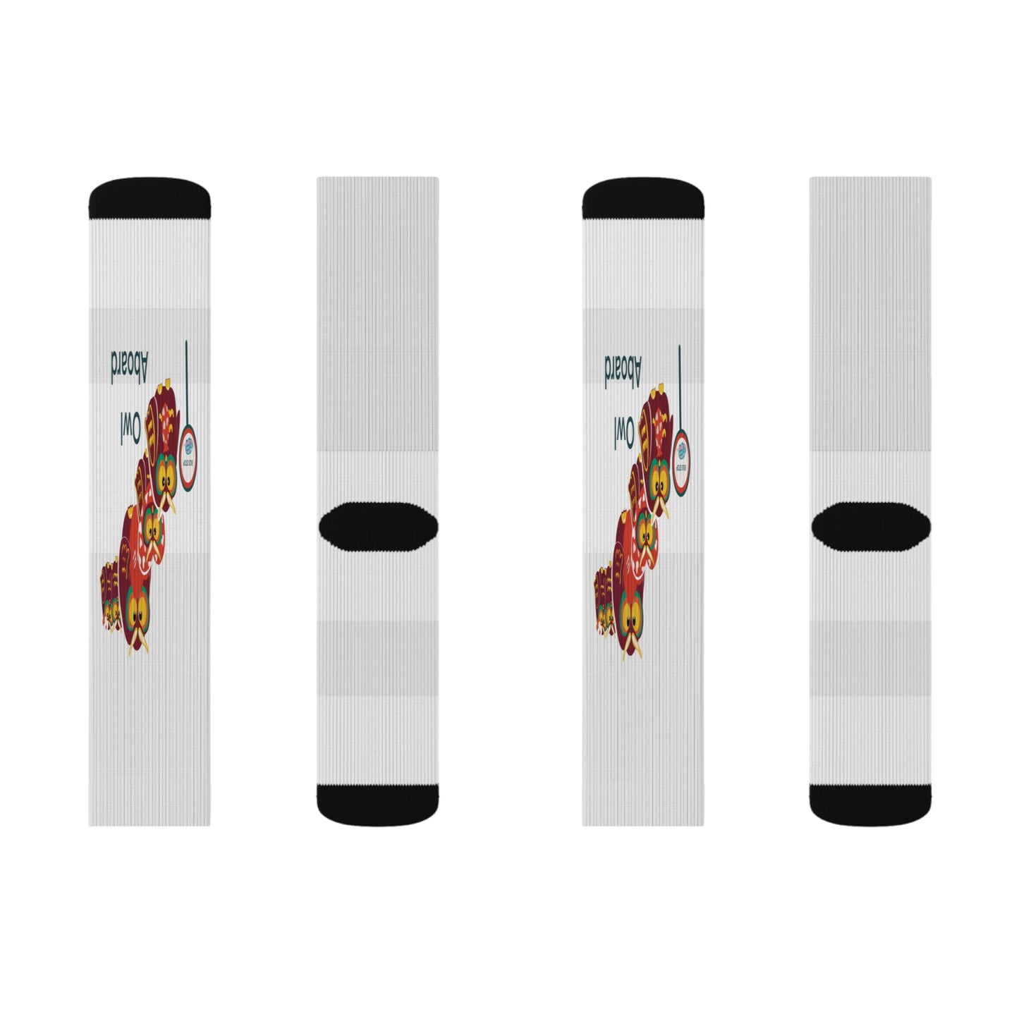 Fun Owl Sublimation Socks - Perfect Gift for Animal Lovers