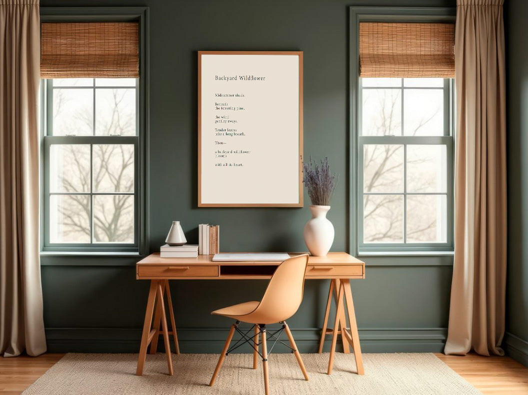 Backyard Wildflowers | Series 3 | Minimal poetry poster | Digital Download