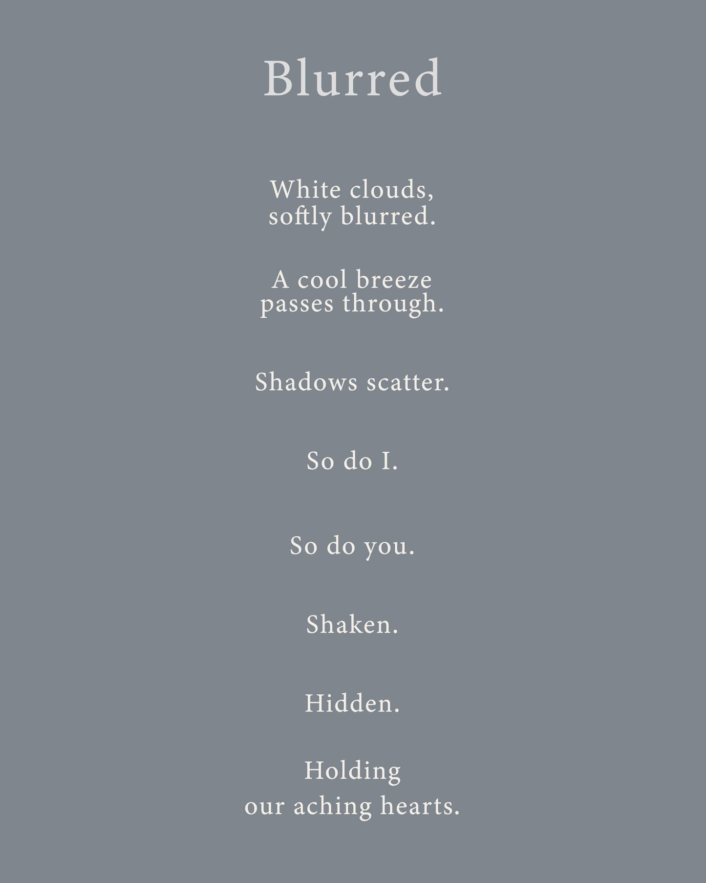 Blurred | Series3 | Minimal Poetry Poster | Digital Download