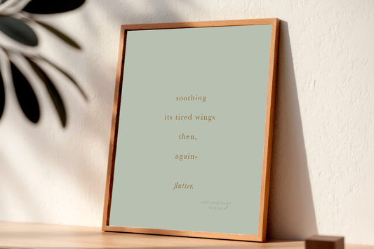 Flutter | Boomiya Minimal Poetry Print