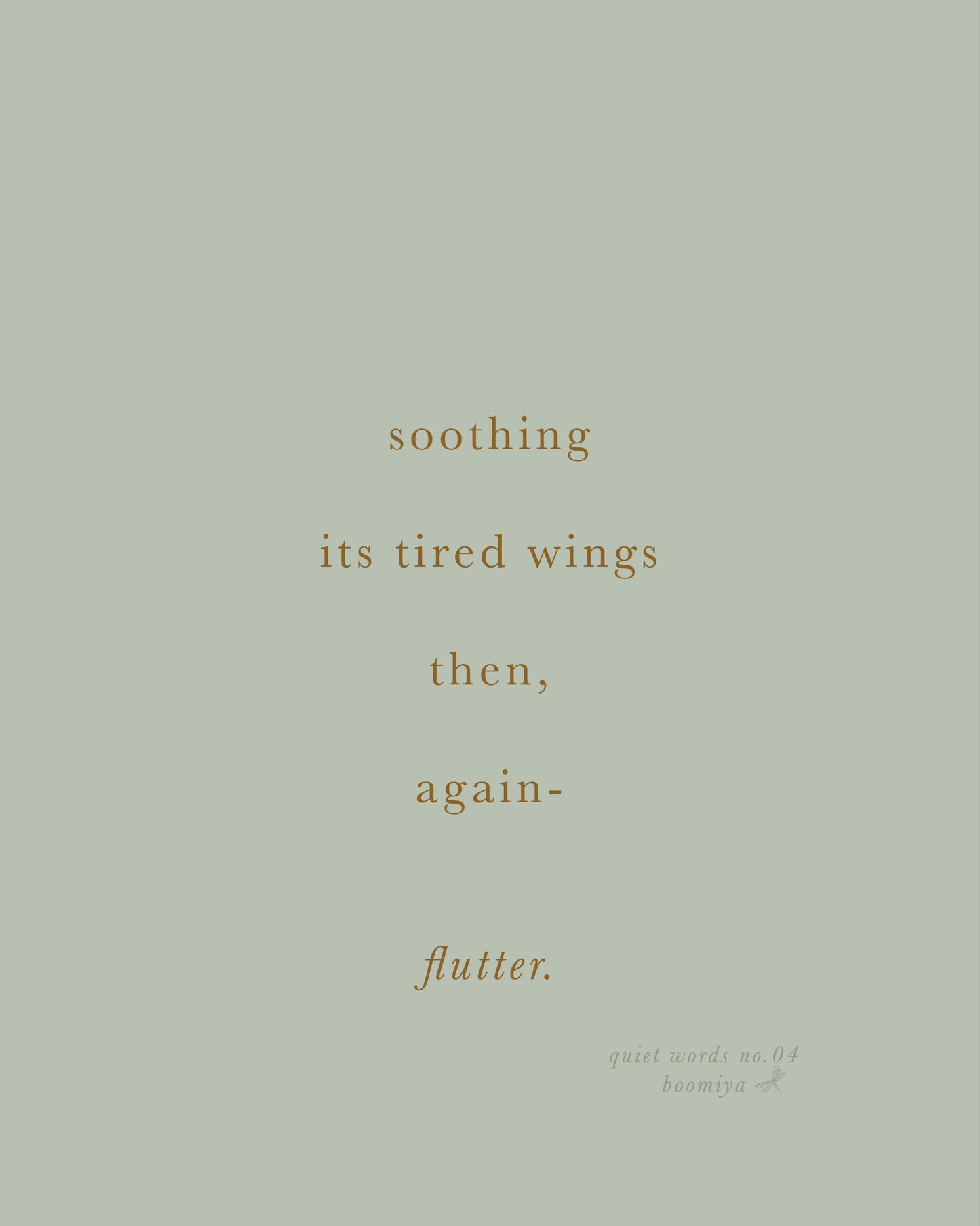 Flutter | Boomiya Minimal Poetry Print