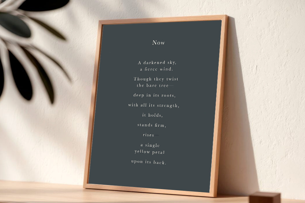 Now | Series 4 | Minimal Poetry Poster | Digital Download