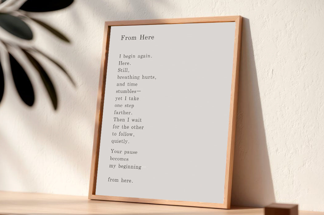 From Here | Series 4 | Minimal Poetry Poster | Digital Download