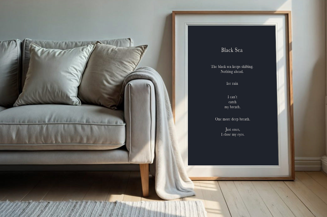 Black Sea | Series 3 | Minimal Poetry Poster | Digital Download