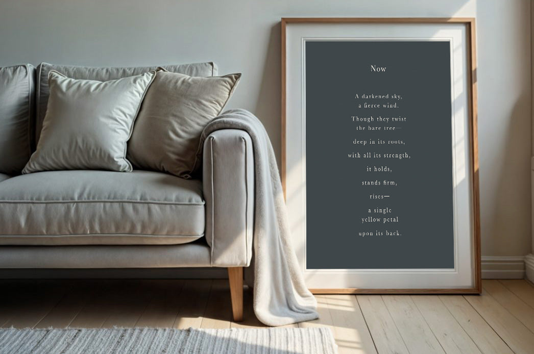 Now | Series 4 | Minimal Poetry Poster | Digital Download