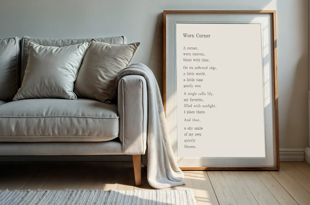 Worn Corner | Series 5 | Minimal Poetry Poster | Digital Download