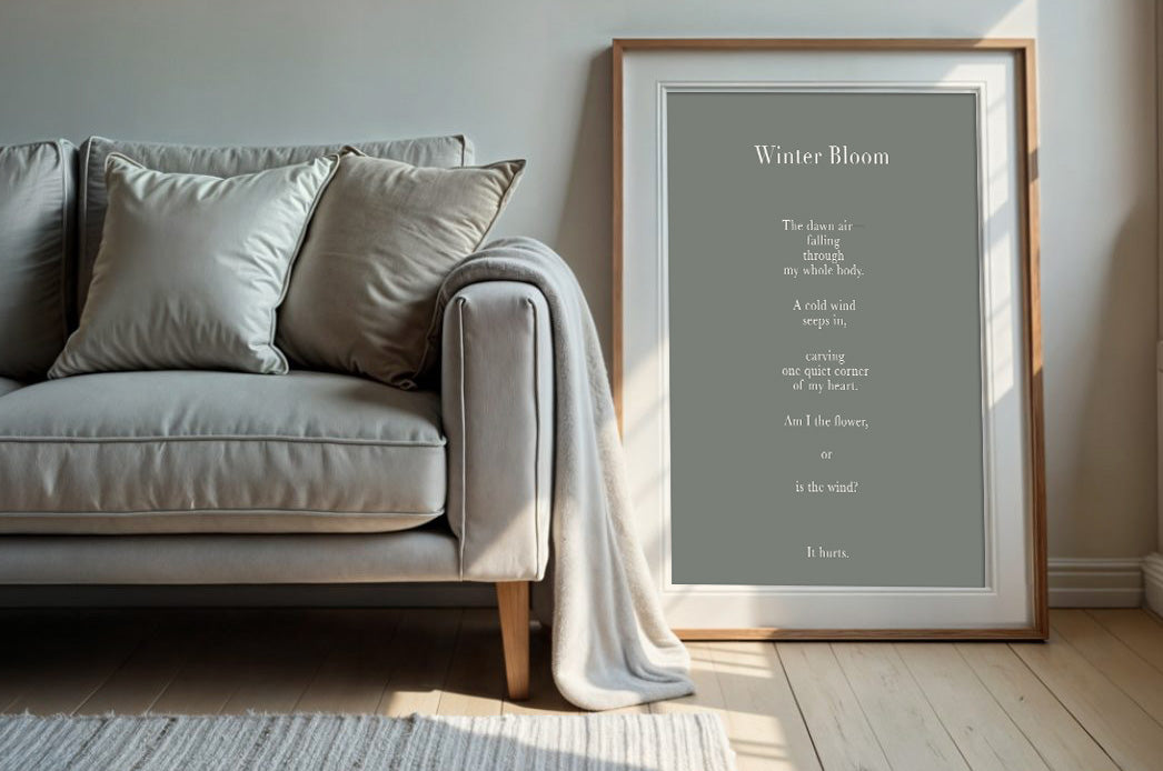 Winter Bloom | Series 3 | Minimal Poetry Poster | Digital download