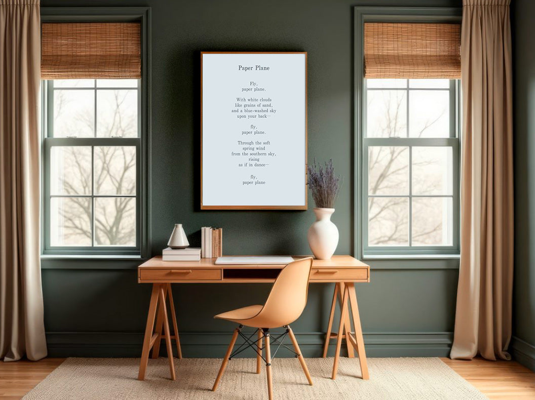 Paper Plane | Series 5 | Minimal Poetry Poster | Digital Download
