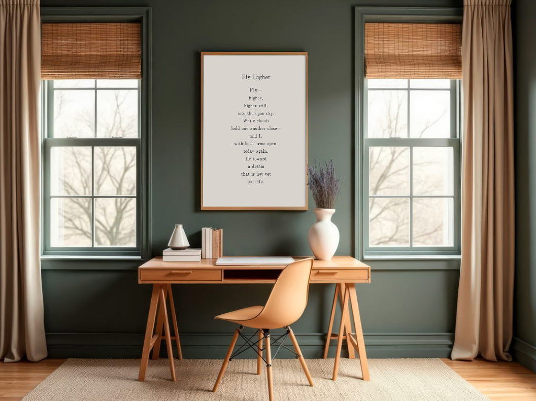 Fly Higher | Series 4 | Minimal Poetry Poster | Digital Download