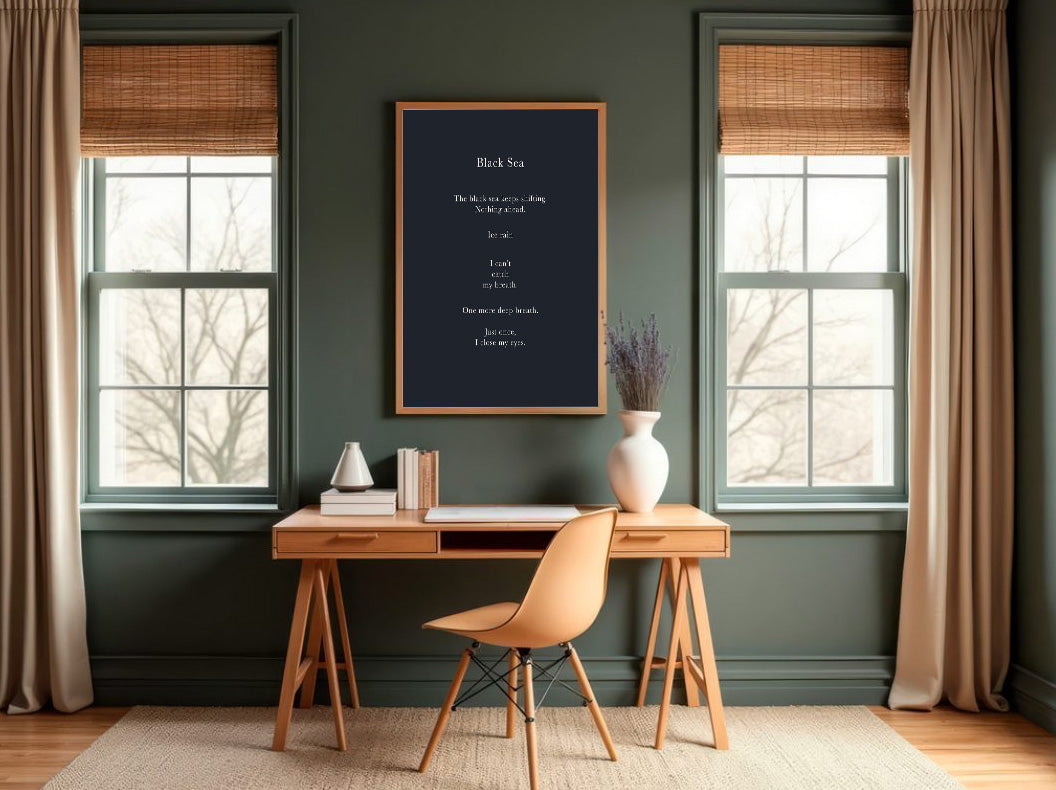 Black Sea | Series 3 | Minimal Poetry Poster | Digital Download