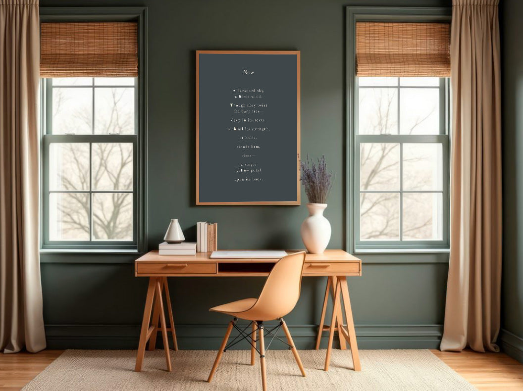Now | Series 4 | Minimal Poetry Poster | Digital Download