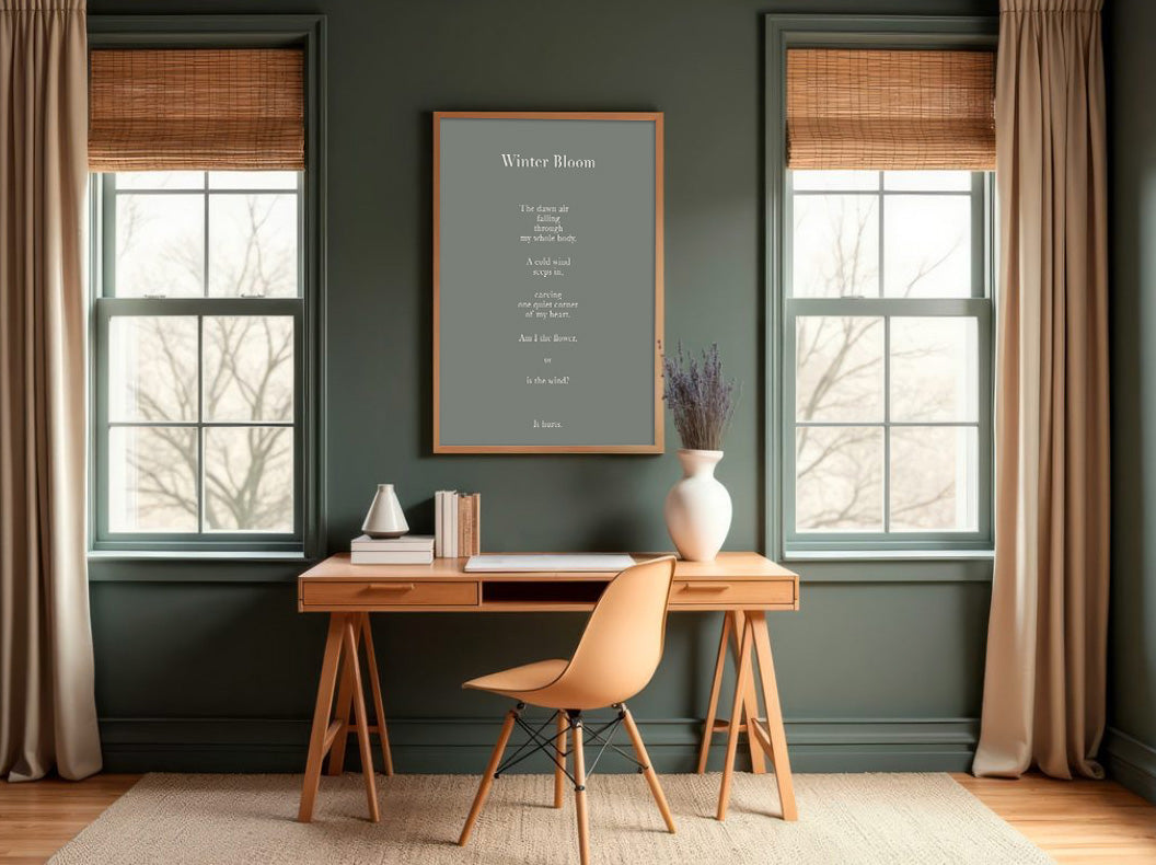 Winter Bloom | Series 3 | Minimal Poetry Poster | Digital download