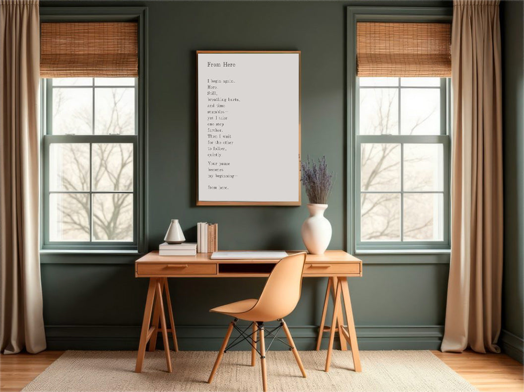 From Here | Series 4 | Minimal Poetry Poster | Digital Download
