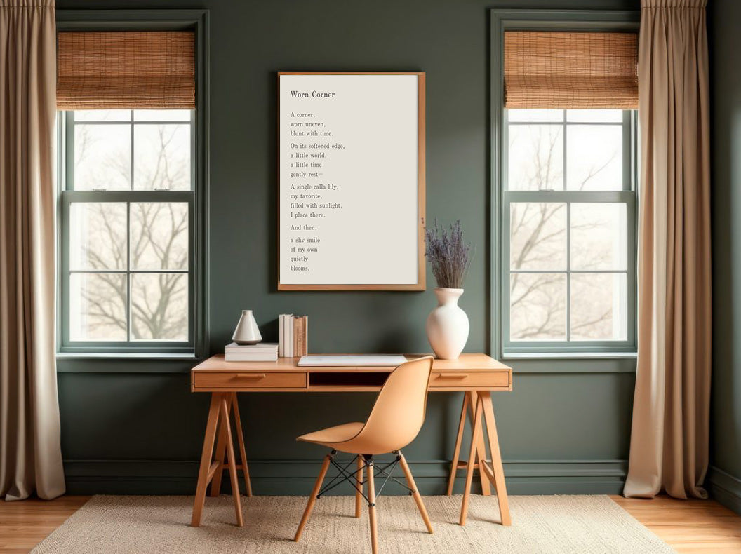Worn Corner | Series 5 | Minimal Poetry Poster | Digital Download