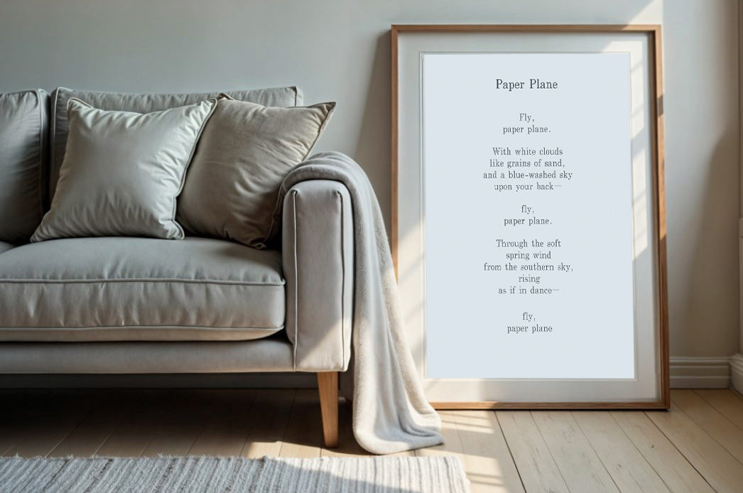 Paper Plane | Series 5 | Minimal Poetry Poster | Digital Download