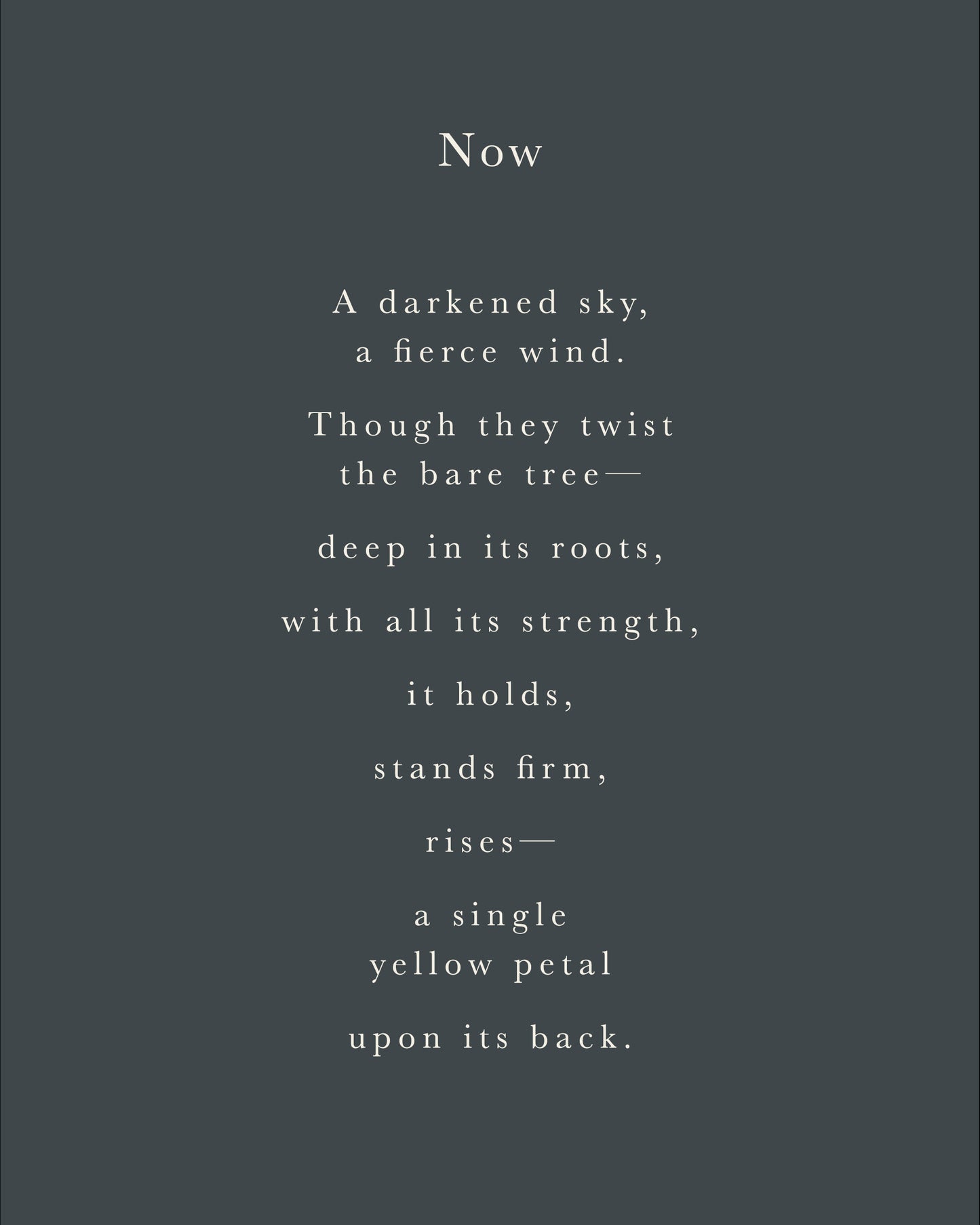 Now | Series 4 | Minimal Poetry Poster | Digital Download