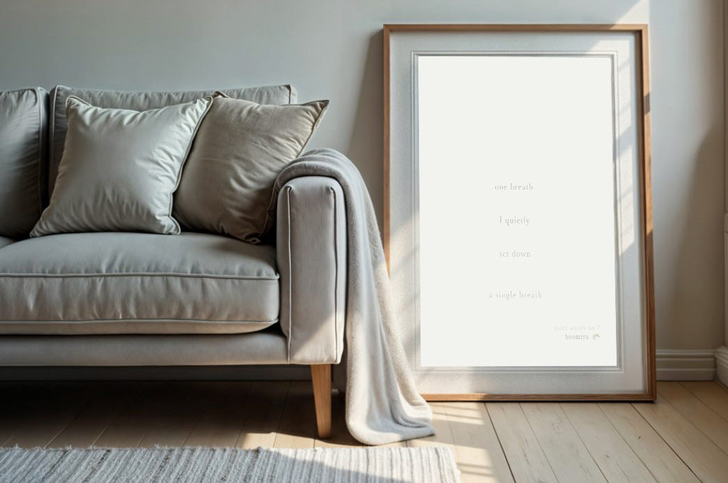 One Breath. | Boomiya Minimal Poetry Print