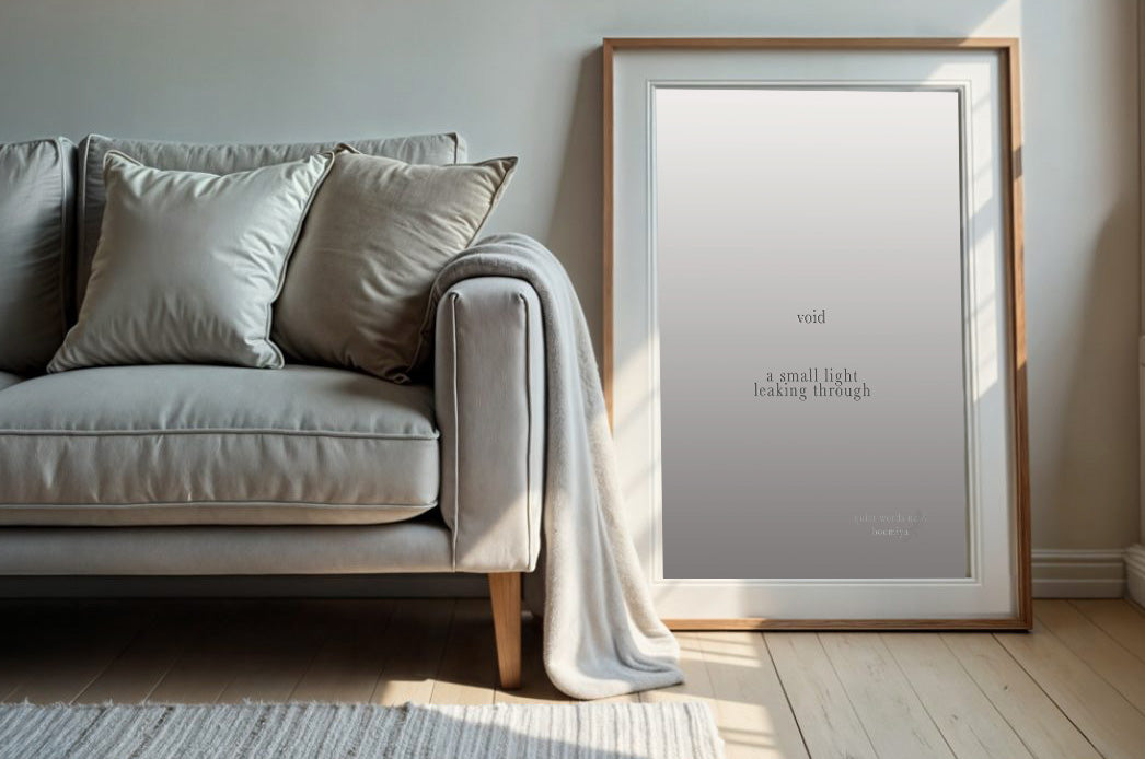 Void. | Boomiya Minimal Poetry Print